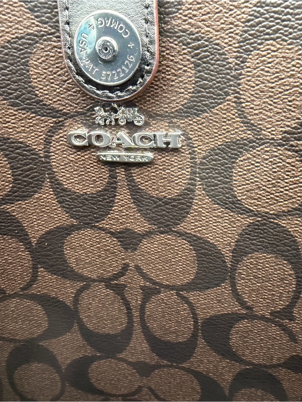 Coach Leopard Print City Tote Reversible Tote Bag Black Brown Animal Print - Picture 6 of 7
